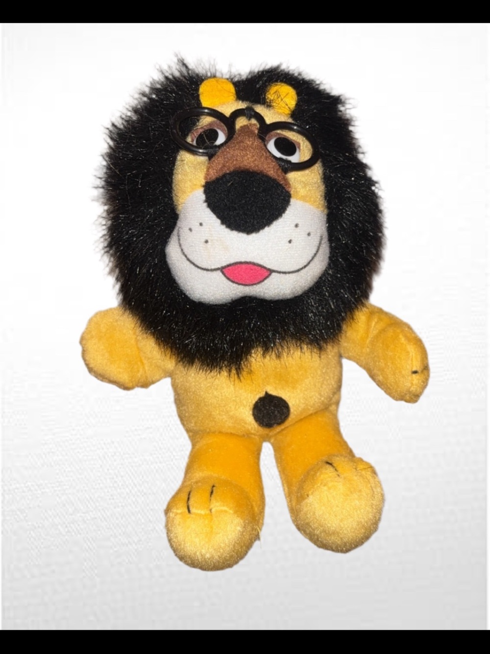 2005 Hubert The Lion Stuffed Toy with Glasses - Harris Bank Mascot